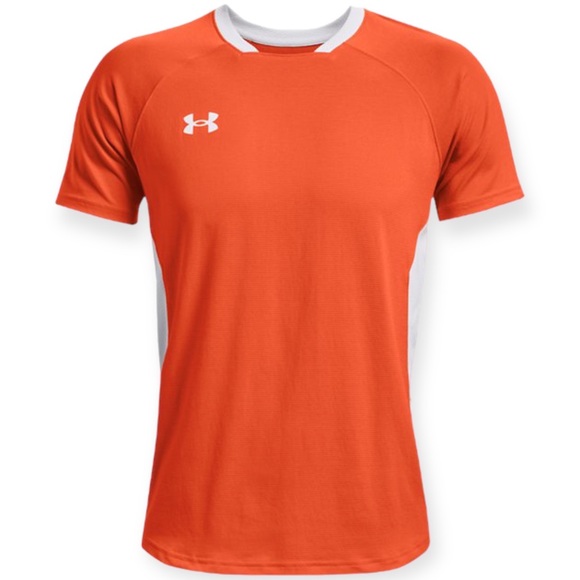 Under Armour UA Mens M Match 2.0 Jersey Heatgear Heat Gear Sports Orange White - Picture 6 of 9